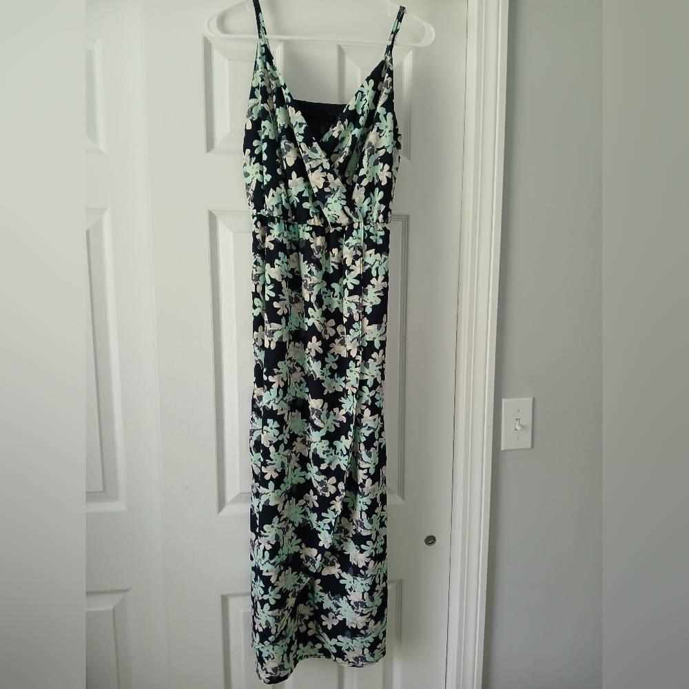 Banana Republic Navy Floral Dress Size 2 Petite